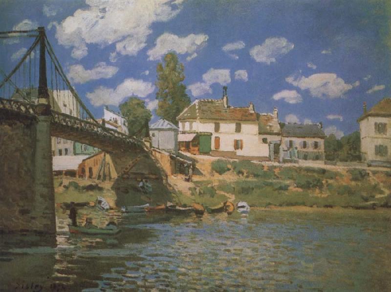 Alfred Sisley The Bridge at Villeneuve-la-Garene oil painting image